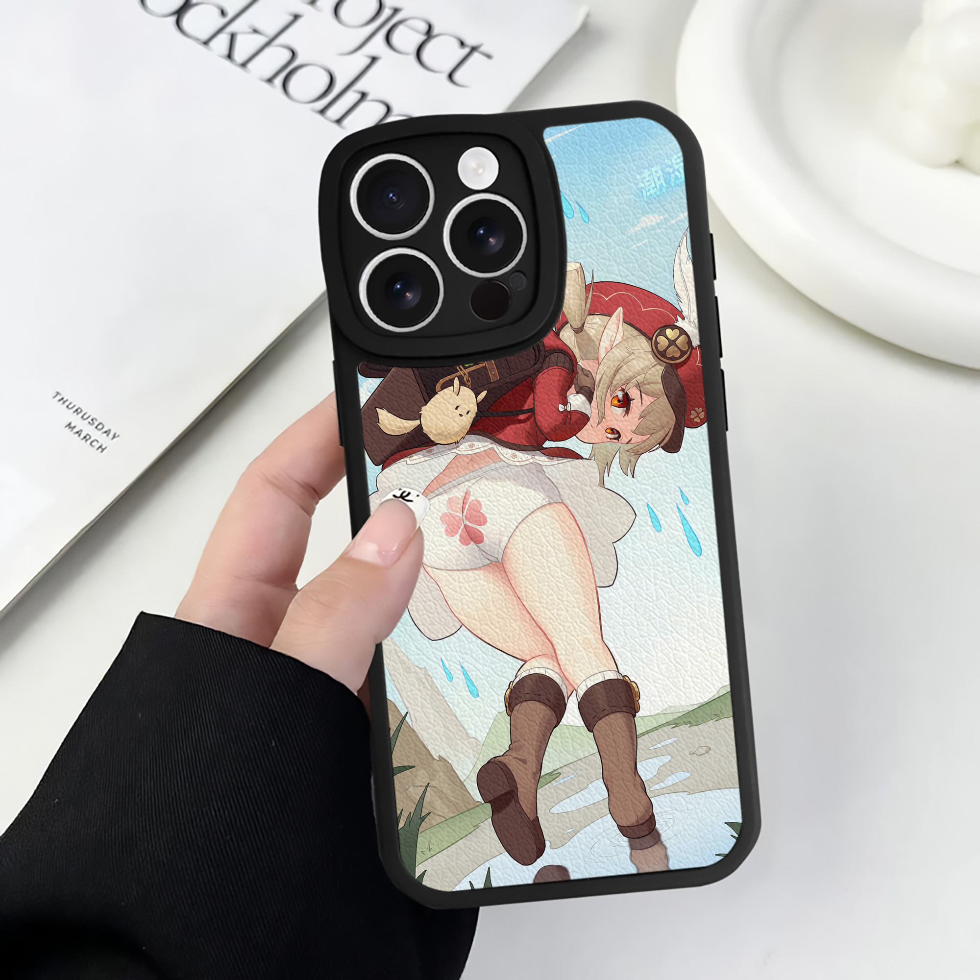 げんし神 genshin 【iPhone 16シリーズ対応】シリコンスマホケース（レザー調） 材質：シリコン